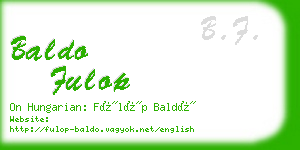 baldo fulop business card